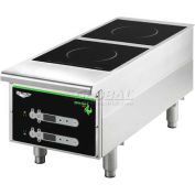 Vollrath® Cayenne Heavy-Duty Induction Hot Plate, 912HIDC, Dual-Hob Digital, 12"X13-5/8"X30"