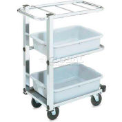 Vollrath® Cantilever Bussing Cart, 97186, 3-Étagère, Chrome