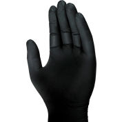 Mechanix porte des gants en nitrile texturé sans poudre, noir, 5 MIL, grand, 100 gants/boîte