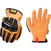Mechanix Wear DuraHide® M-Pact® Leather Driver Gloves, Brown/Black, X-Large, 1 Pair