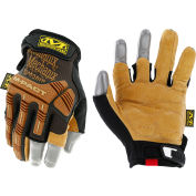 Mechanix Wear M-Pact® Gants de cadre en cuir, Marron/Noir, Petit, 1 Paires