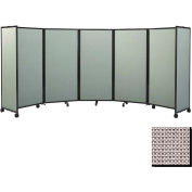 Portable Mobile Room Divider, 6'x8'6" Fabric, Slate