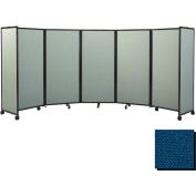 Salle Mobile portable diviseur, 6'x 25' tissu, fil bleu marine