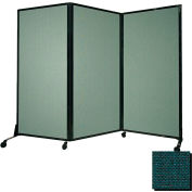 Panneau de partition acoustique portable, tissu AWRD 80"x8'4 », avec roulettes, vert forêt