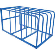 Vestil Welded Steel Standard Sheet Rack, 50" x 84" x 44", 1,500 Lb. Capacity, Blue