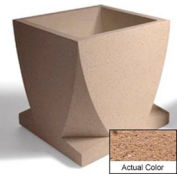 Wausau WS108 jardinière carrée extérieure - Weatherstone sable 30 x 30 x 30