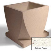 Wausau WS108 jardinière carrée extérieure - Weatherstone blanc 30 x 30 x 30