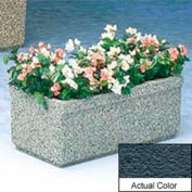 Wausau TF4150 Rectangular Outdoor Planter - Weatherstone Charcoal 36x18x14