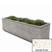 Wausau TF4213 Rectangular Outdoor Planter - Weatherstone White 96x48x36