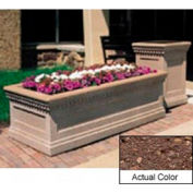 Wausau TF4239 Rectangular Outdoor Planter - Weatherstone Brown 48x24x20