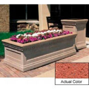 Wausau TF4239 Rectangular Outdoor Planter - Weatherstone Brick Red 48x24x20