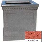 Wausau TF4242 Square Outdoor Planter - Weatherstone Brick Red 36x36x36