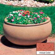 Wausau TF4340 Oval Outdoor Planter - Weatherstone Brick Red 36x30x18