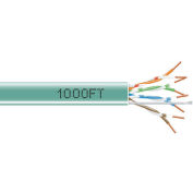 Wavenet 6E04SRGR, réseau câble, blindé PVC, CAT 6E, FTP, 550 MHz, vert de 1000 Ft