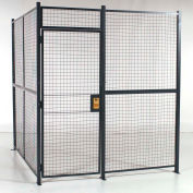 RapidWire™ Welded Wire, 4 Sided Cage w/3' Hinged Door & Ceiling, 12' 6" x 12' 6" x 8' 5-1/4"H