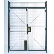 WireCrafters® 840 Style, Woven Wire Double Hinged Door, 6'W x 7'H, 8' 5-1/4" Overall Height