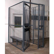 WireCrafters® 840 Style, 2 sided Driver Cage, No Ceiling 3'W x 6'D x 8'H