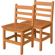 Wood Designs™ 15" Seat Height Hardwood Chair, Carton of Two