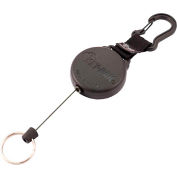 KEY-BAK SECURIT #488B Retractable Key Reel w/48" Kevlar Cord Polycarbonate Case Carabiner Clip