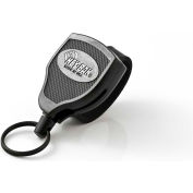 KEY-BAK #SUPER48 S48-SDLEK Locking Retractable Key Reel 36" Kevlar Cord Black Case Belt Loop
