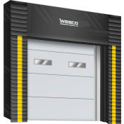 Wesco® Dock Door Seal 276060 Heavy Duty 40 oz w/ Wear Pleats 8'W x 10'H 10" Projection - Black