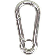 Whitecap 7/16" Eye Carabiner Snap w/ Ring, Stainless Steel - S-1112