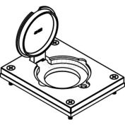 Wiremold 828dlral Floor Box Cover, Single Flip Lid, For 20a Or 30a Single Receptacle - Pkg Qty 10