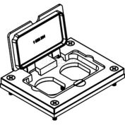Wiremold 828dpgfitcal Floor Box Cover, Single Rectangular Flip Lid, For Duplex Receptacle - Pkg Qty 10