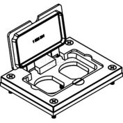 Couvercle de boîte de Wiremold 828dpgfitcal étage, Single rectangulaire Flip couvercle, pour prise double, qté par paquet : 10