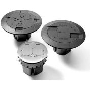 Wiremold 861QTCGY Raised Floor/Wood Floor Box Assembly, Flange & Slide Holder, Gray
