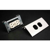 Wiremold Ds4047dq-Bk Single Channel Duplex Device w/ P&S 20a Receptacle, Matte Black, 6"L