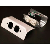 Wiremold Dsdwndq-Dg Downward Dplx Device Plate, 1 Dplx Installed, Designer Gray, 6"L