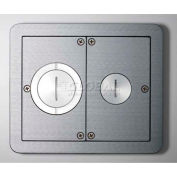 Wiremold FPFFTCAL Floor Box Floorport Flanged Furniture Feed Assembly, Brushed Aluminum
