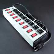 Wiremold Power Strip, 8 prises individuellement commutées, 15A, 6' Cord