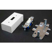 Wiremold V57240 Single Pole Switch & Box 15a, 125v, Ivory, 4-1/8"L