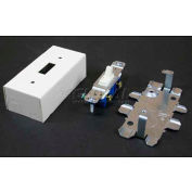 Interrupteur unipolaire Wiremold V57240 & boîte 15 a, 125v, Ivoire, 4-1/8" L