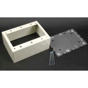 Wiremold V5744-3 3-Gang Extra Deep Switch & Receptacle Box, Ivory, 4-5/8"L
