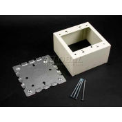 Wiremold V5744s-2 2-Gang Deep Switch & Receptacle Box, Ivory, 4-3/4"L