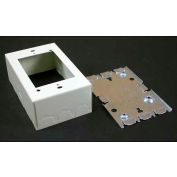 Wiremold V5745 Combination Switch & Recept. Box 1/2" Kos On Ends & Sides, Ivory, 4-5/8"L