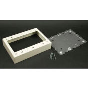 Wiremold V5747-3 3-Gang Shallow Switch & Receptacle Box, Ivory, 4-5/8"L