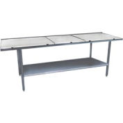 Winholt Equipment Table en acier inoxydable, 96 x 24 », Poly Top