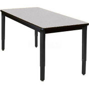 WB Mfg 42 "x 60" Lobo Heavy Duty Table w / pieds réglables - nébuleuse gris