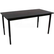 Wisconsin Bench 30" x 60" Lobo Science Table - Phenolic Top - Adjustable Height - Black