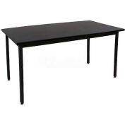 Wisconsin Bench 30" x 72" Heavy-Duty Lobo Science Table - Phenolic Top - Black