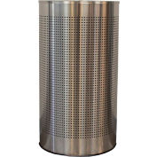 Witt Celestial Series Stainless Steel Half Round Trash Can W/Liner, 12 gallons