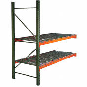 Husky Rack & Wire Teardrop Pallet Rack Add-On With Wire Deck - 96"W x 42"D x 96"H