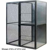Husky Rack & Wire Tenant Locker Double Tier Add-On Unit 4' W x 3' D x 7'-6" Tall W/Ceiling
