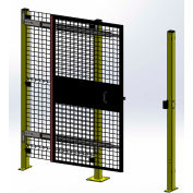 Husky Rack & Wire,Velox, Machine Guard,Tunnel Door, Single 5'W x 7' 6"H, Slide Right to Open, Black