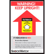 SpotSee™ TiltWatch® Companion Labels, 8-1/2 » x 5-1/2 », Jaune/Noir, 200/Box