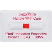 SpotSee™ ShockWatch® Clip Double Tube Impact Indicators, 37G Range, White/Red, 100/Box